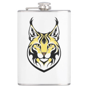 Luchs, wilde Katze Flachmann