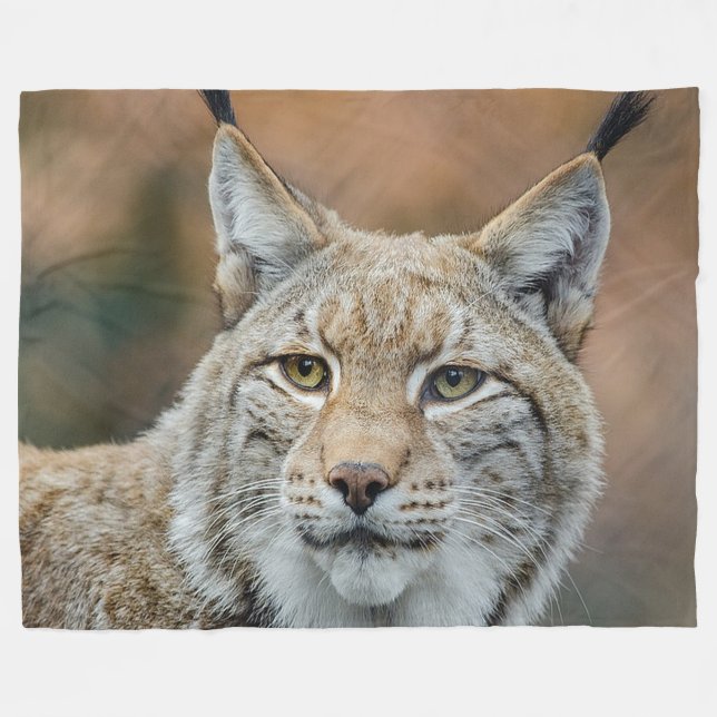 Luchs-wilde Katzen-Fleece-Decke Fleecedecke (Vorderseite (Horizontal))