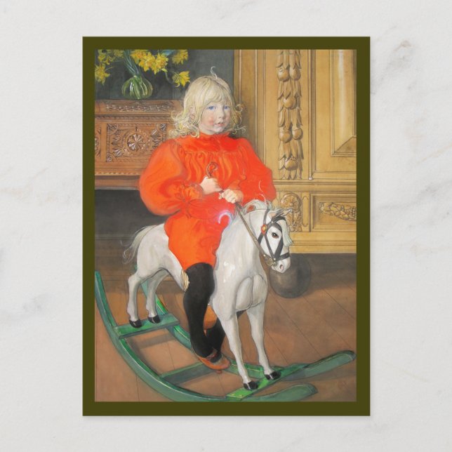 Lucia Day RockingPferd Postkarte (Vorderseite)