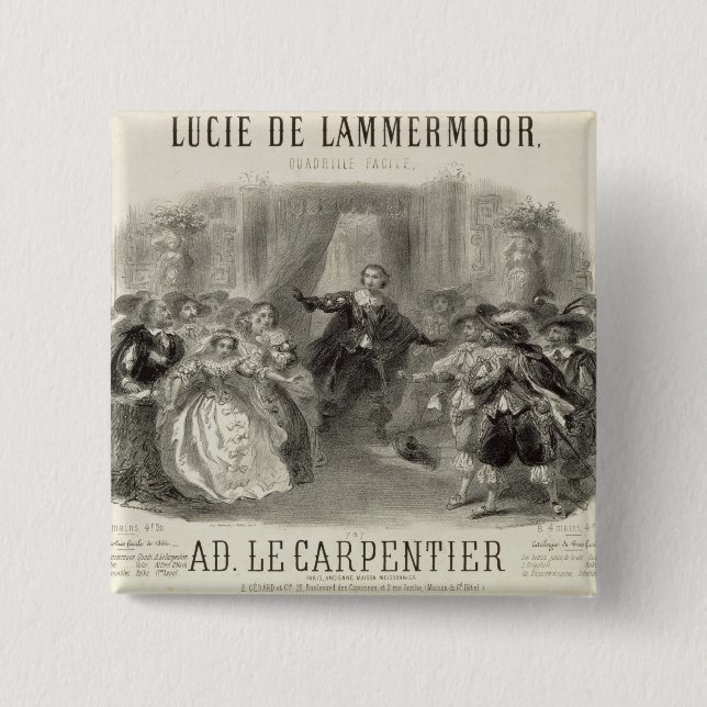 Lucia de Lammermoor' die Oper Button (Vorderseite)