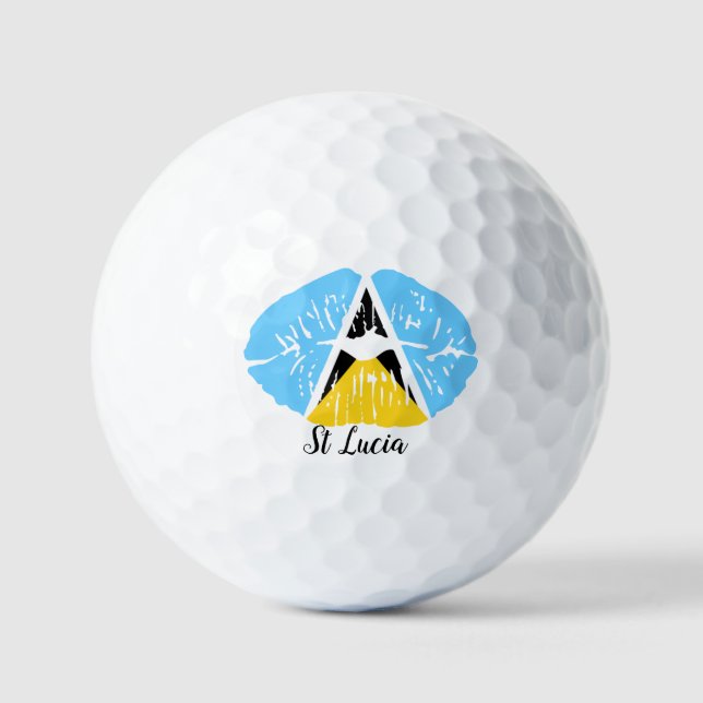 Lucia Flag Lippen Golfball (Vorderseite)