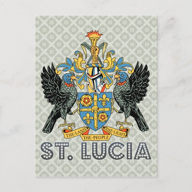 Lucia Hochwertige Wappen Postkarte (Vorderseite)