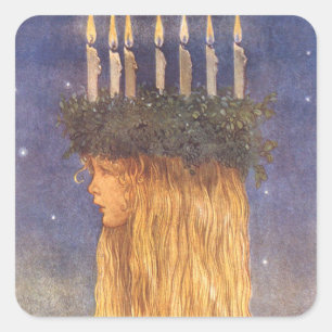 Lucia John Bauer Quadratischer Aufkleber