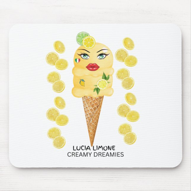 Lucia Limone Gelato Creamy Dreamies Mousepad (Vorne)