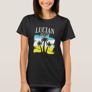 Lucian Königin St Lucia Unabhängigkeit Lucian Inde T-Shirt