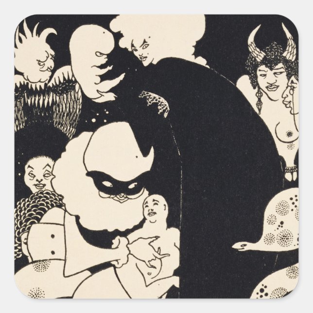 Lucian's seltsame Kreaturen, Abbildung von 'Luc Quadratischer Aufkleber (Vorderseite)