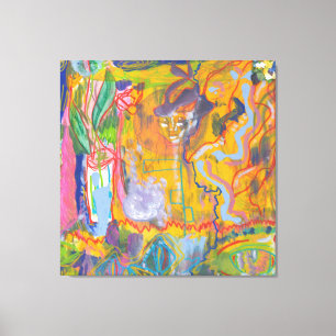 Lucid Dreamer Pink Rainbow Stretched Canvas Print Leinwanddruck