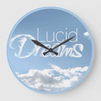 Lucid Dreams Clouds Round Wall Clock