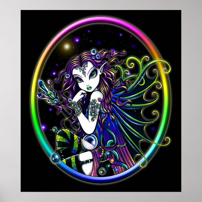 "Lucidia" Crystal Rainbow Fairy Poster (Vorne)