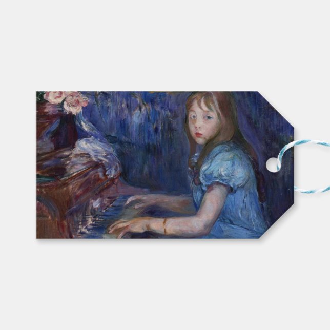 Lucie Leon Piano (von Berthe Morisot) Geschenkanhänger (Vorderseite (Horizontal))