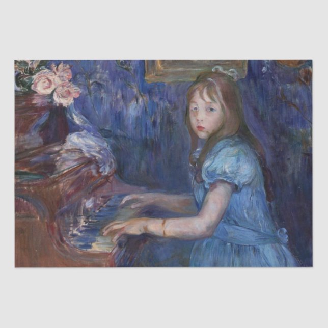 Lucie Leon Piano (von Berthe Morisot) Seidenpapier (Vorderseite)