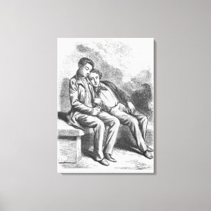 Lucien de Rubempre und David Sechard Leinwanddruck