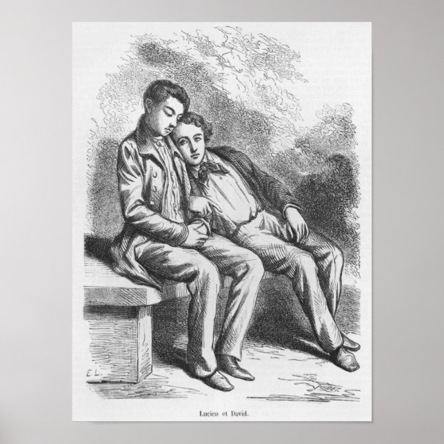 Lucien de Rubempre und David Sechard Poster (Vorne)