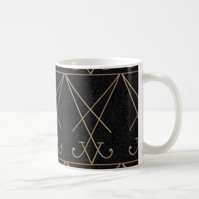 Lucifer Alchemy Sigil Gothic Art Kaffeetasse (Rechts)