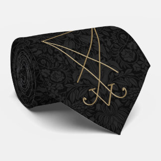 Lucifer Alchemy Sigil Gothic Art Krawatte