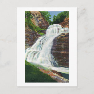 Lucifer Falls View in Robert H. Treman Staat Postkarte