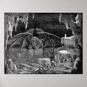 Lucifer King of Hell by Gustave Doré Art Print Poster