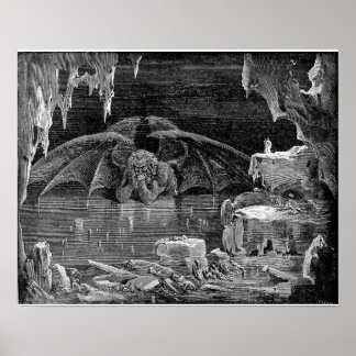Lucifer King of Hell von Gustave Doré Art Print Poster