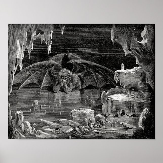 Lucifer, König der Hölle von Paul Gustave Dore Poster (Vorne)