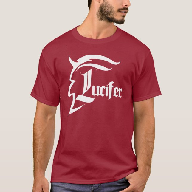 Lucifer Shirt-Weiß T-Shirt (Vorderseite)