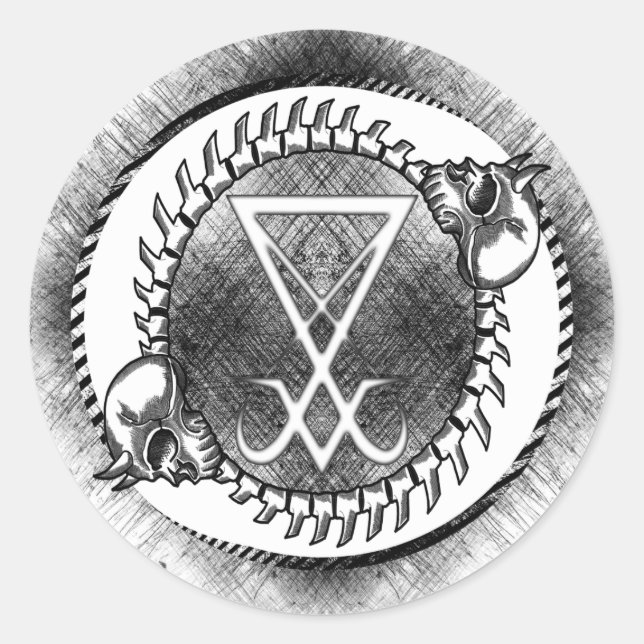 Lucifer Sigil Rundaufkleber Runder Aufkleber (Vorderseite)