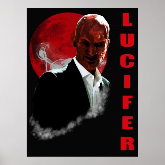 Lucifer-Teufel-Gesicht Poster (Vorne)