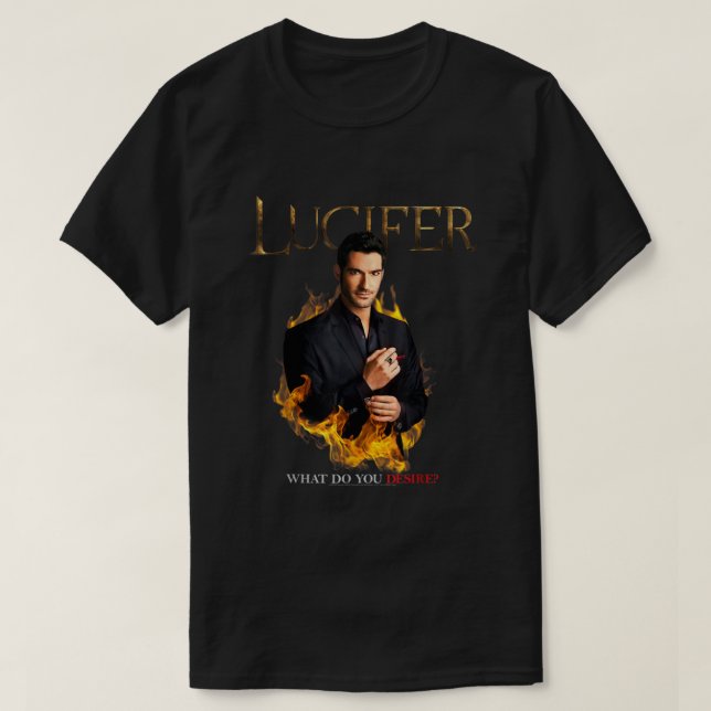 Lucifer, was willst du? T-Shirt (Design vorne)