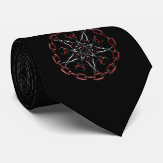 Lucifers Star Gothic Fraktal Kunst Krawatte