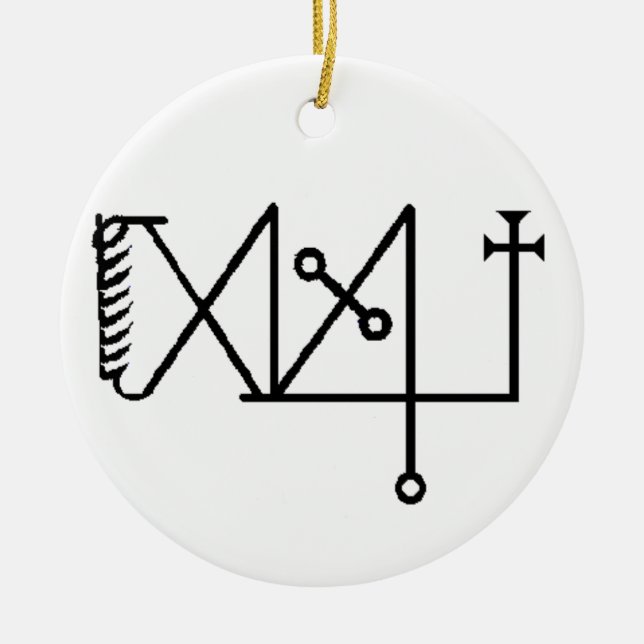 Lucifuge Rofocale Sigil Lamen (Verzierungsbasis) Keramikornament (Vorne)