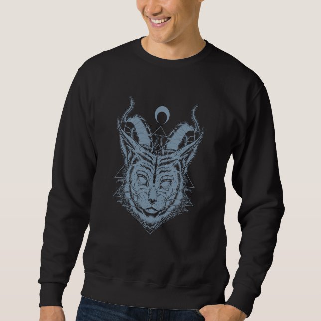 Lucipurr Satan Cat Demonic Evil Kitten Satanic 666 Sweatshirt (Vorderseite)