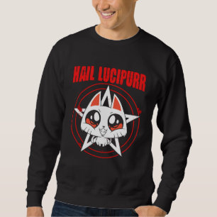 Lucipurr Satanisch Baphomet Gothic Okkult Dämon Ka Sweatshirt