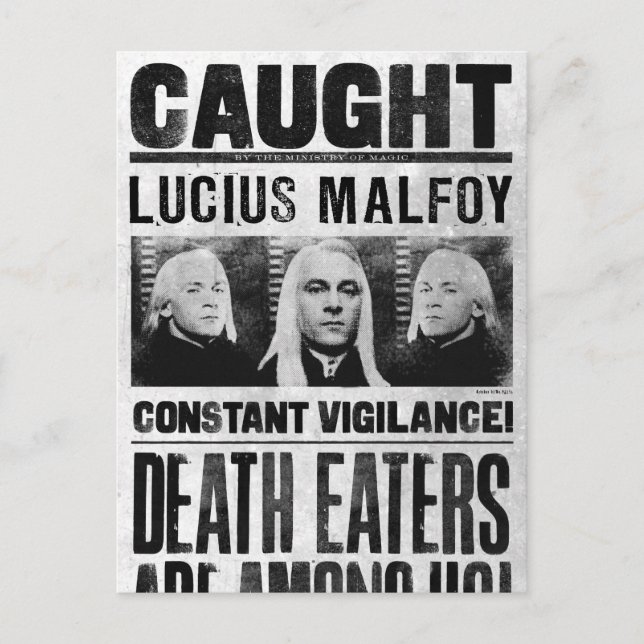 Lucius Malfoy Gewollt Poster Postkarte (Vorderseite)