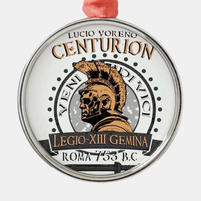 Lucius Voreno, ein berühmtes römisches Jahrhundert Silbernes Ornament (Vorne)