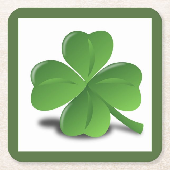LUCK DES IRISH RECHTECKIGER PAPPUNTERSETZER (Vorderseite)