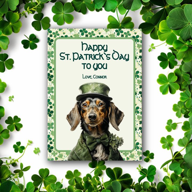 Luck Hound: St. Patricks Jagdhund Feiertagskarte (Von Creator hochgeladen)