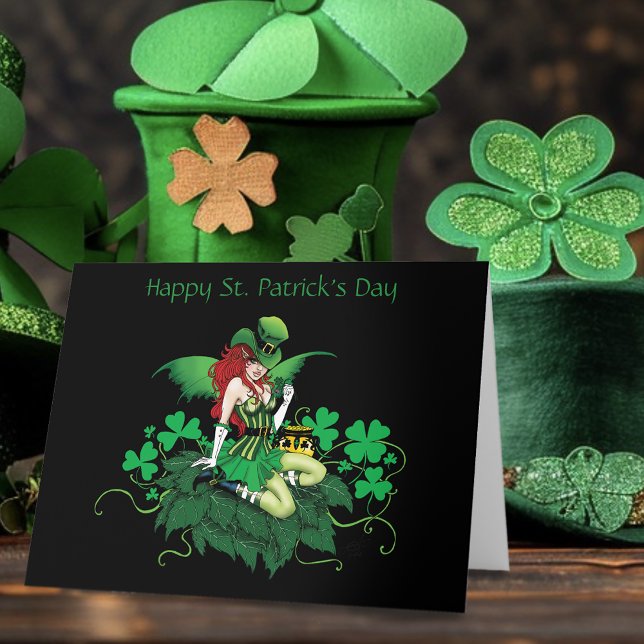 Luck Irish Fairy Green Karte (Von Creator hochgeladen)