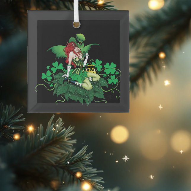 Luck Irish Fairy Green Ornament Aus Glas (Von Creator hochgeladen)