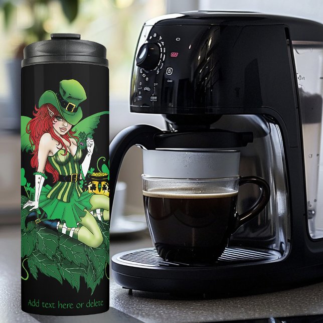 Luck Irish Fairy Green Thermosbecher (Von Creator hochgeladen)