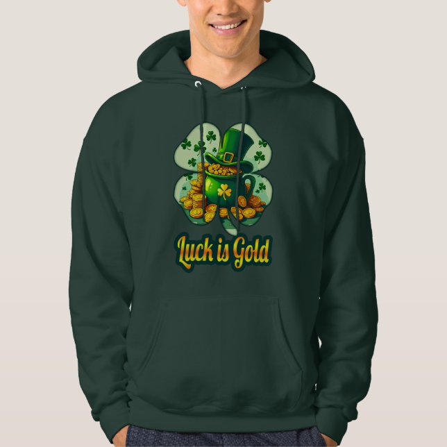 Luck Is Gold St Patrick’s Day - camiseta Hoodie (Vorderseite)