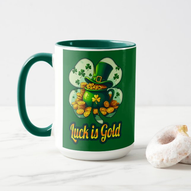 Luck Is Gold St Patrick’s Day - caneca Tasse (Mit Donut)