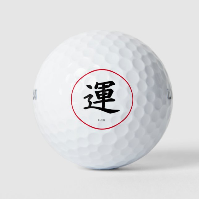 LUCK KANJI Golf Balls Golfball (Vorderseite)