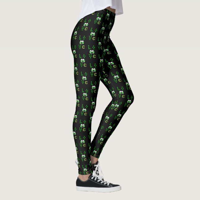 Luck Kleeblatt Dublin Day Horseshoe Irish Leggings (Rechts)