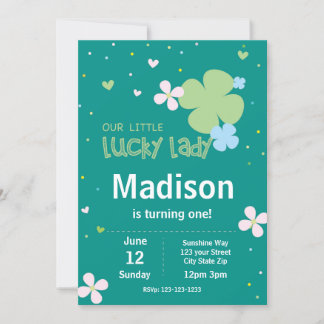 Luck Lady St. Patrick's Day Einladung zum Geburtst