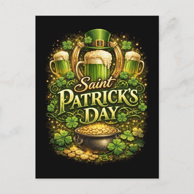 Luck of the Emerald Isle Postkarte (Vorderseite)