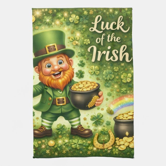 Luck of the Irish Kitchen Towel Geschirrtuch (Vertikal)