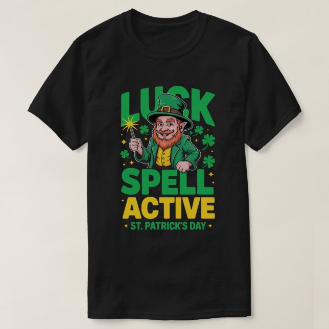 Luck Spell Active Leprechaun St. Patrick’s Day Tee (Design vorne)