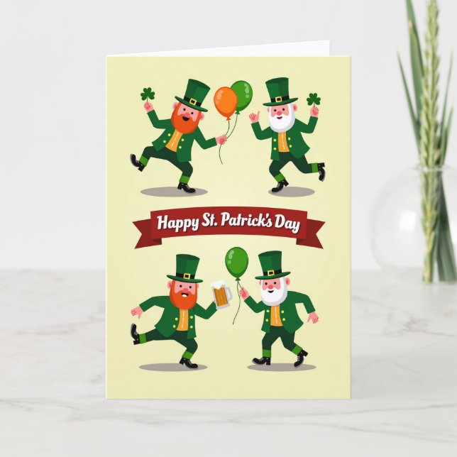 Luck St Patricks Day Card For Husband Karte (Vorderseite)
