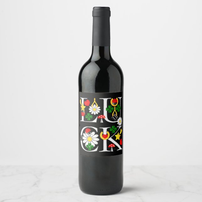 Luck Wine Label Weinetikett (Vorderseite)