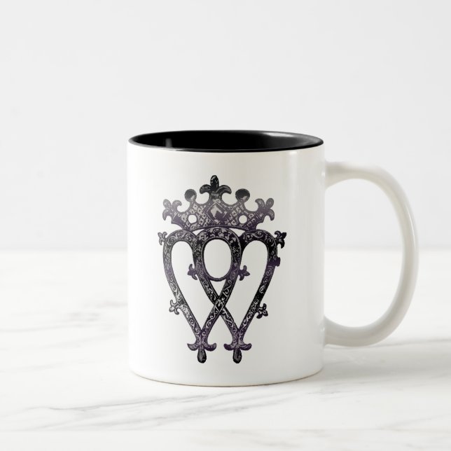 Luckenbooth, ErbLiebe-Zeichen Schottlands Zweifarbige Tasse (Rechts)