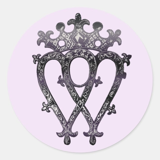 Luckenbooth, Scottish Heritage Liebe Token Runder Aufkleber (Vorderseite)